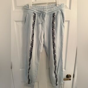 Adidas logo sky blue sweatpants